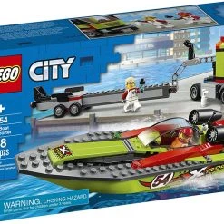 Brick Pops Inc. LEGO City 60254 Race Boat Transporter (238 Pieces) Building Kit New 2020