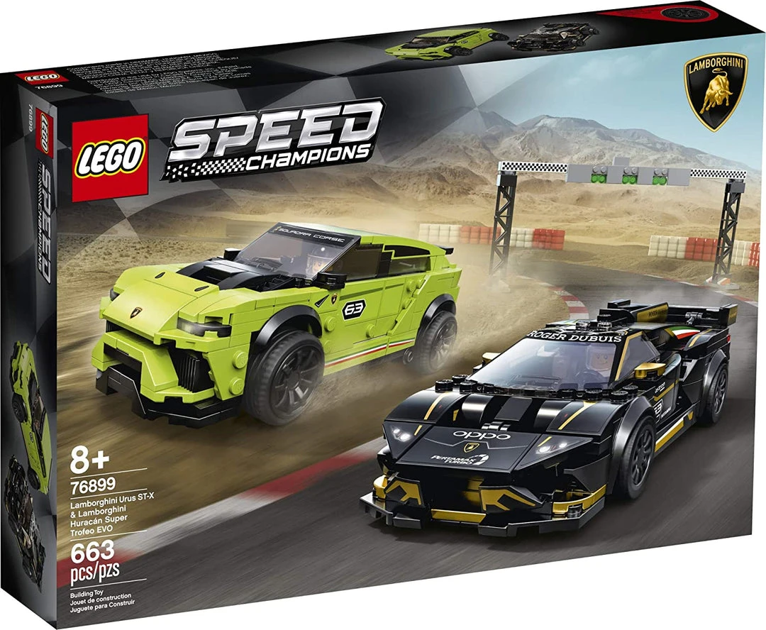 Brick Pops Inc. LEGO Speed Champions 76899 Lamborghini Urus ST-X And Lamborghini Huracán Super Trofeo EVO (663 Pieces) Building Kit New 2020 4 Brick Pops Inc. LEGO Speed Champions 76899 Lamborghini Urus ST-X And Lamborghini Huracán Super Trofeo EVO (663 Pieces) Building Kit New 2020