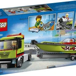 Brick Pops Inc. LEGO City 60254 Race Boat Transporter (238 Pieces) Building Kit New 2020
