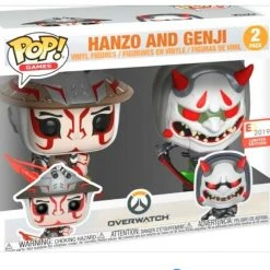 Brick Pops Inc. Funko Pop! Hanzo And Genji 2-Pack Exclusive Limited Edition Vinyl Figure
