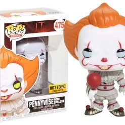 Brick Pops Inc. Funko Pop! Movies IT Pennywise With Balloon #475 Hot Topic Exclusive Vinyl Figure