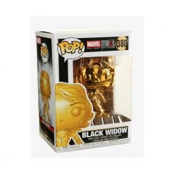 Brick Pops Inc. Funko Pop! Marvel Studios 10 Black Widow #380 Multicolor Gold Chrome Collectible Vinyl Figure