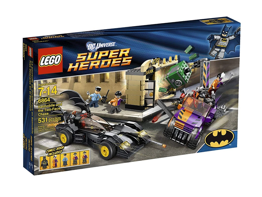 Brick Pops Inc. LEGO DC Universe Super Heroes 6864 Batmobile And The Two-Face Chase (531 Pieces) Building Kit 3 Brick Pops Inc. LEGO DC Universe Super Heroes 6864 Batmobile And The Two-Face Chase (531 Pieces) Building Kit
