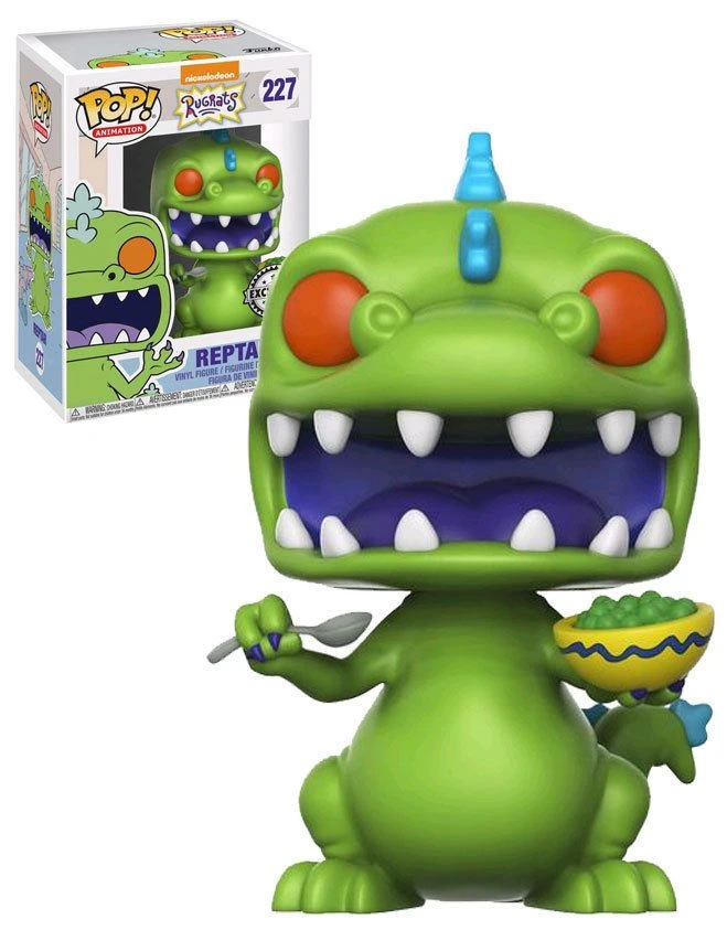 Brick Pops Inc. Funko Pop! Rugrats Reptar #227 With Cereal FYE Exclusive Vinyl Figure 3 Brick Pops Inc. Funko Pop! Rugrats Reptar #227 With Cereal FYE Exclusive Vinyl Figure