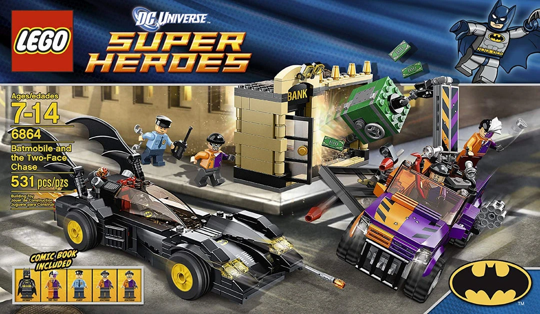 Brick Pops Inc. LEGO DC Universe Super Heroes 6864 Batmobile And The Two-Face Chase (531 Pieces) Building Kit 5 Brick Pops Inc. LEGO DC Universe Super Heroes 6864 Batmobile And The Two-Face Chase (531 Pieces) Building Kit