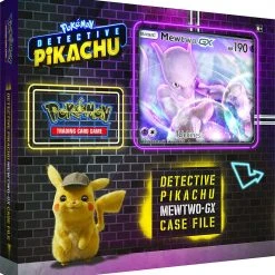 Brick Pops Inc. Collectible Toys Pokemon TCG Detective Pikachu Mewtwo-Gx Case File Oversize Gx Foil Card