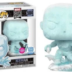Brick Pops Inc. Funko Pop! Marvel Iceman#504 Flocked Exclusive Limited Edition