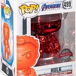 Brick Pops Inc. Funko Pop! Marvel Avengers Endgame Marvel Hulk #499 Red Chrome Exclusive Vinyl Figure