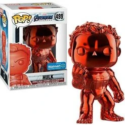 Brick Pops Inc. Funko Pop! Marvel Avengers Endgame Marvel Hulk #499 Red Chrome Exclusive Vinyl Figure