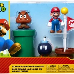 Brick Pops Inc. Nintendo SUPER MARIO Acorn Plains 2.5” Diorama Set