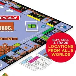 Brick Pops Inc. MONOPOLY Super Mario Bros Collectible Edition Board Game Collectible Toys