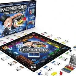 Brick Pops Inc. Hasbro Monopoly Super Electronic Banking Board Game