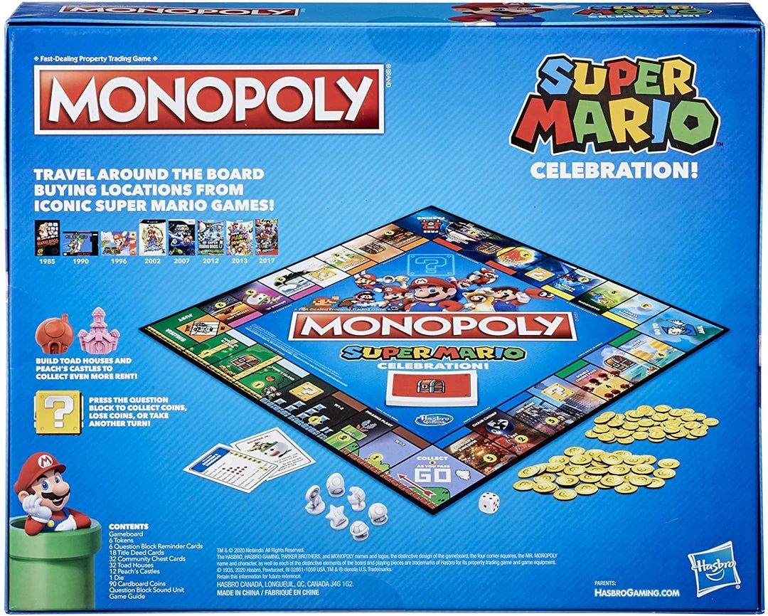 Brick Pops Inc. Collectible Toys MONOPOLY Super Mario Celebration Edition Board Game 5 Brick Pops Inc. Collectible Toys MONOPOLY Super Mario Celebration Edition Board Game