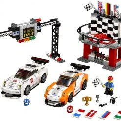 Brick Pops Inc. LEGO Speed Champions 75912 Porsche 911 GT Finish Line (551 Pieces) Building Kit