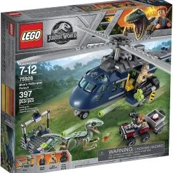 Brick Pops Inc. LEGO Jurassic World 75928 Blue's Helicopter Pursuit (397 Pieces) Building Kit