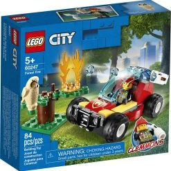 Brick Pops Inc. LEGO City 60247 Forest Fire Firefighter (84 Pieces) Building Kit
