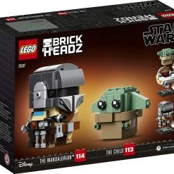 Brick Pops Inc. LEGO BrickHeadz Star Wars 75317 The Mandalorian & The Child (295 Pieces) Building Kit