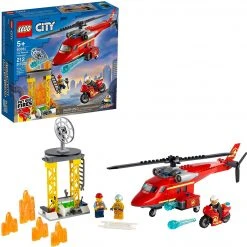 Brick Pops Inc. LEGO City 60281 Fire Rescue Helicopter (212 Pieces) Building Kit New 2021
