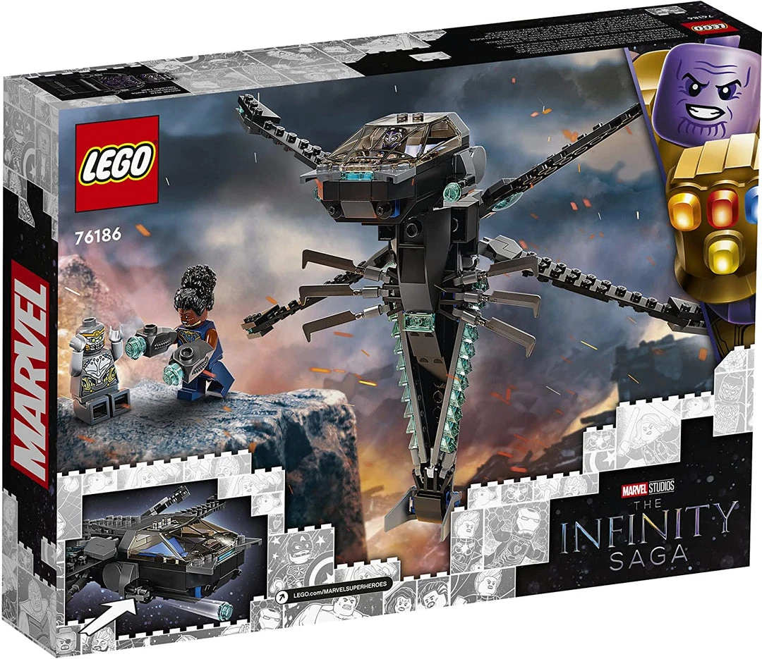 Brick Pops Inc. LEGO Marvel 76186 Black Panther Dragon Flyer (202 Pieces) Building Kit New 2021 4 Brick Pops Inc. LEGO Marvel 76186 Black Panther Dragon Flyer (202 Pieces) Building Kit New 2021