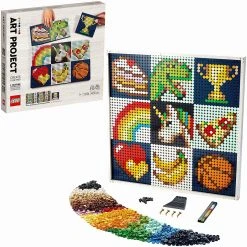 Brick Pops Inc. LEGO Art Project 21226 Create Together Canvas Wall Art Décor Building Kit
