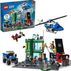 Brick Pops Inc. LEGO City 60317 Police Chase At The Bank (915 Pieces) Building Kit