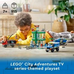 Brick Pops Inc. LEGO City 60317 Police Chase At The Bank (915 Pieces) Building Kit