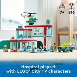 Brick Pops Inc. LEGO City 60330 Hospital (816 Pieces) Building Kit