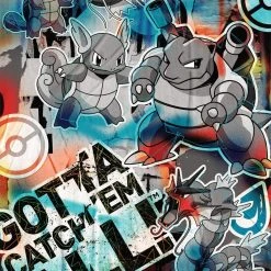 Brick Pops Inc. Buffalo Games Pokemon Squirtle Evolution Graffit 1000 Piece Jigsaw Puzzle