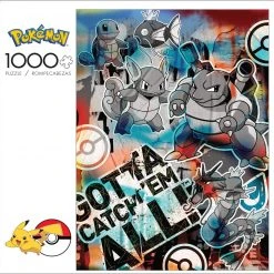 Brick Pops Inc. Buffalo Games Pokemon Squirtle Evolution Graffit 1000 Piece Jigsaw Puzzle