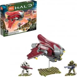 Brick Pops Inc. Collectible Toys Mega Construx Infinite Construction #218 Halo Banshee Breakout Vehicle Halo Figure, Building Toys For Kids