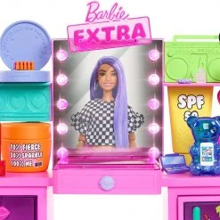 Brick Pops Inc. Collectible Toys Barbie Extra Doll & Vanity Exclusive Doll, Pet Puppy (45+ Pieces)