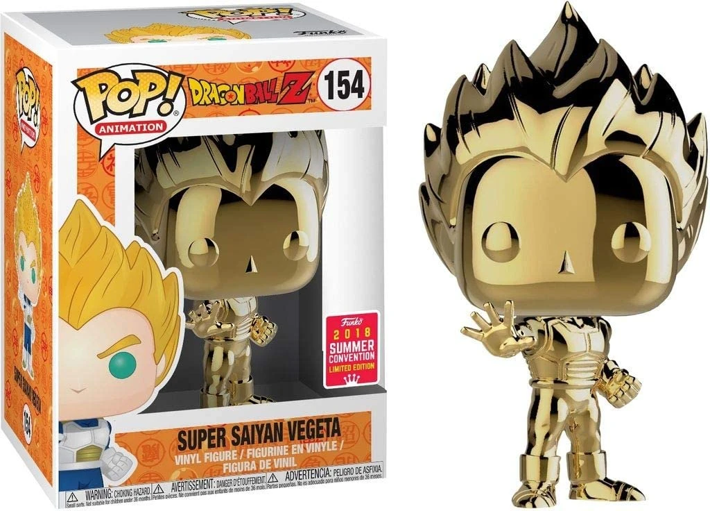 Brick Pops Inc. Funko Pop! Animation Dragon Ball Z Super Saiyan Vegeta #154 Exclusive Gold Vinyl Figure 3 Brick Pops Inc. Funko Pop! Animation Dragon Ball Z Super Saiyan Vegeta #154 Exclusive Gold Vinyl Figure