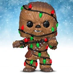 Brick Pops Inc. Funko Pop! Star Wars Holiday Chewie With Lights #278 Multicolor Collectible Vinyl Figure