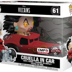 Brick Pops Inc. Funko Pop! Rides Disney Villains Cruella In Car #61 Exclusive Vinyl Figure