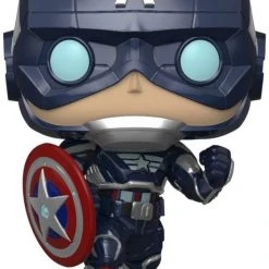 Brick Pops Inc. Funko Pop! Marvel Avengers Game Captain America #627 Multicolor Vinyl Figure