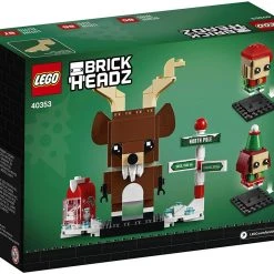 Brick Pops Inc. LEGO Brickheadz 40353 Reindeer, Elf And Elfie (281 Pieces) Building Toy